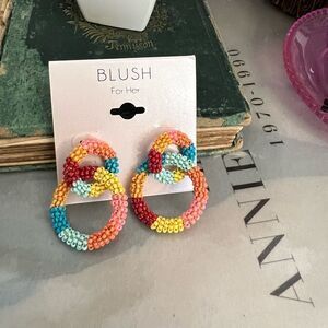 Brand new Blush colorful beaded earrings.